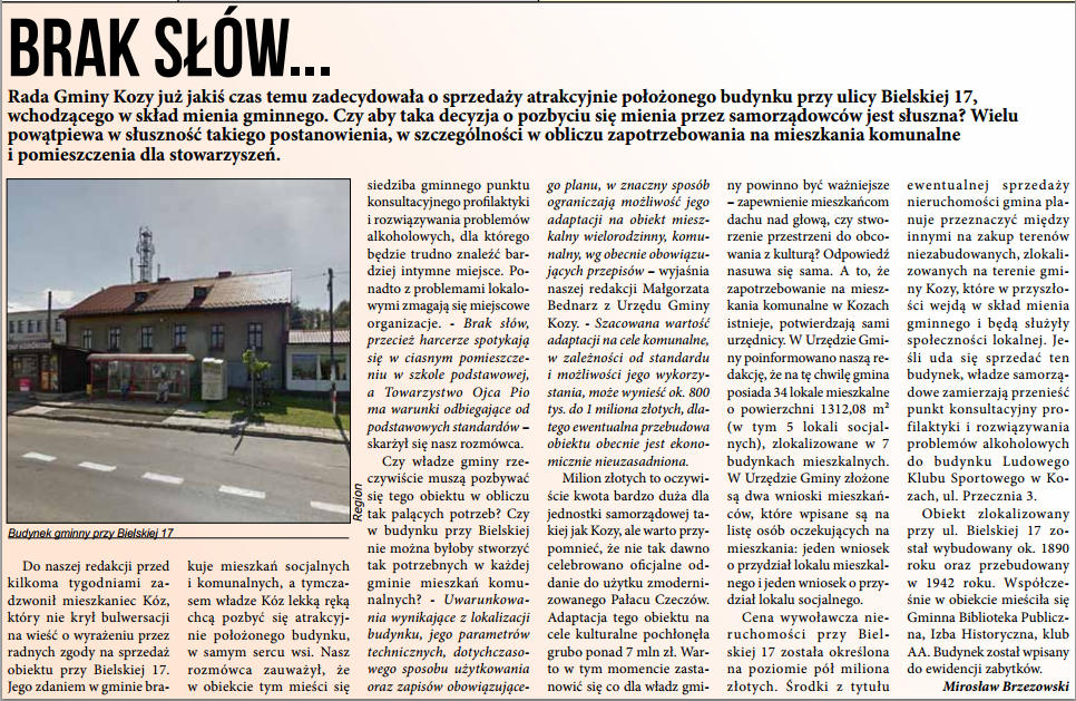 brak słów